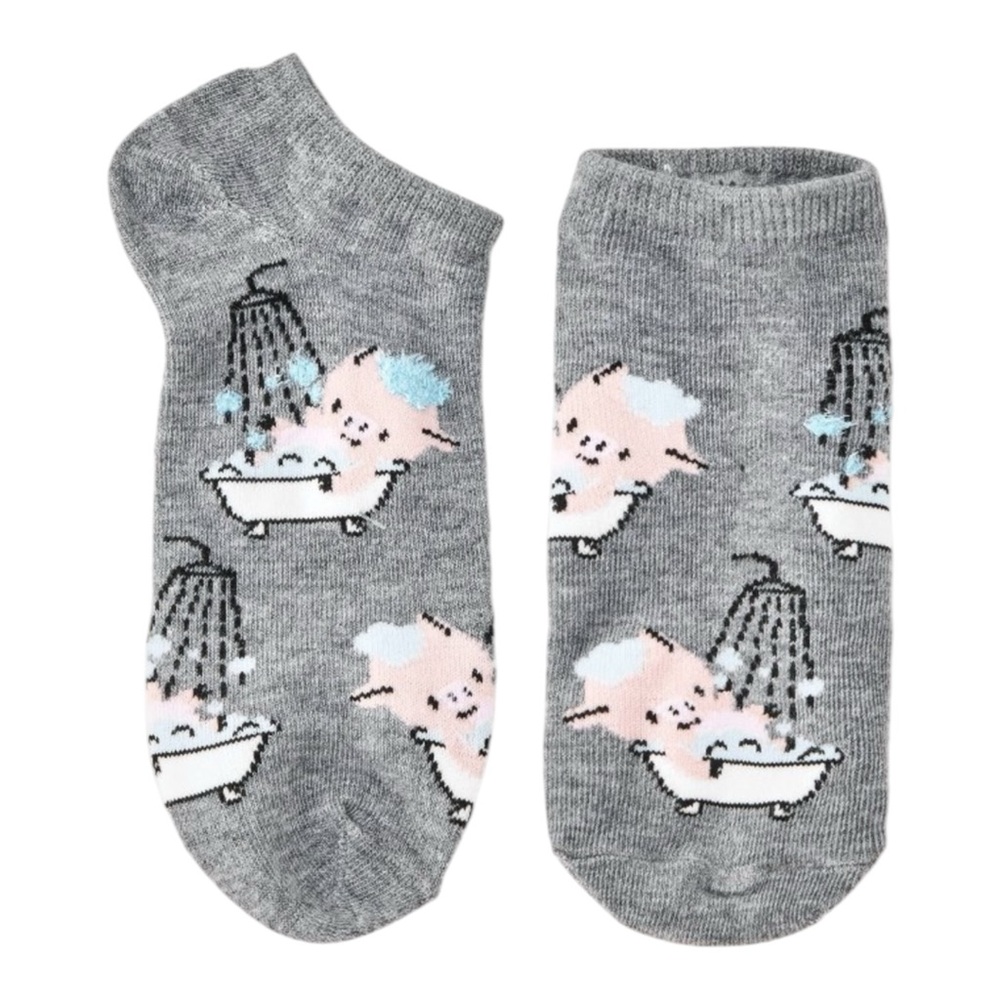 Bubble Bath Piggy Low Cut Socks